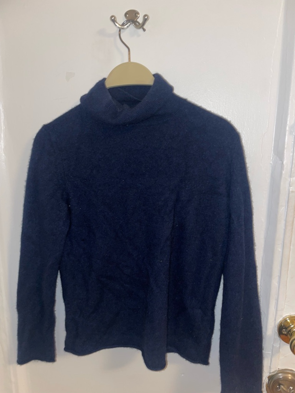 Neiman Marcus navy cashmere sweater